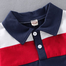 Load image into Gallery viewer, Red White &amp; Blue Polo Shirt
